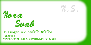 nora svab business card